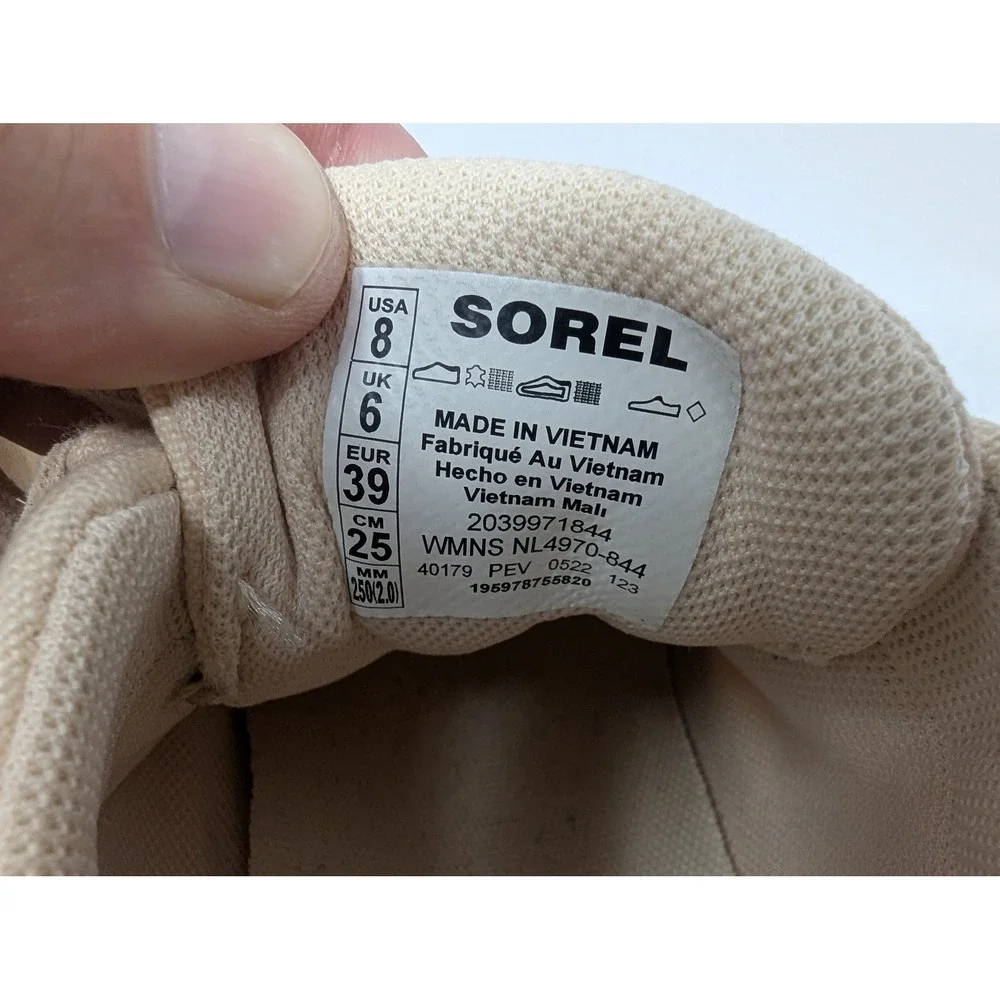 Sorel Shoes Womens Size 8 Beige Waterproof Natural Rubber Out N About NL4970